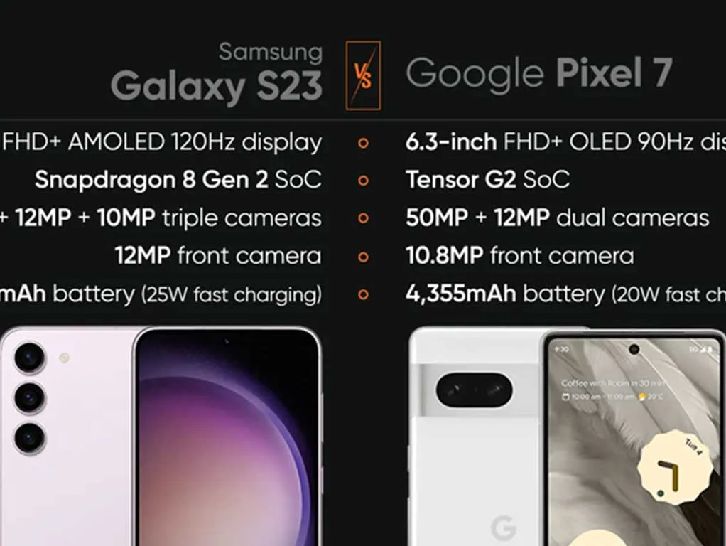Samsung Galaxy S23 vs Pixel 7 Pro